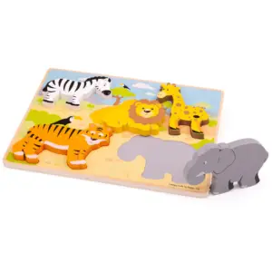 Puzzle in rilievo animali Savana
