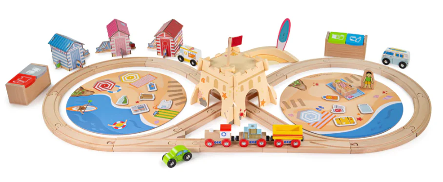 Ferrovia in legno pulizia della costa
