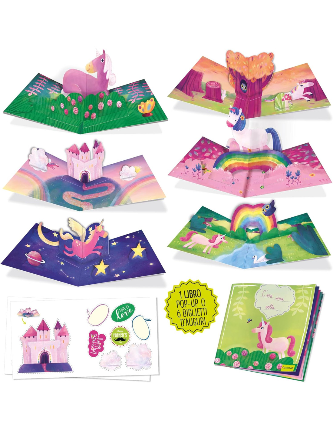 Libro biglietti pop-up Unicorni - immagine 2