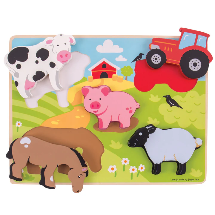 Puzzle in rilievo animali Fattoria - immagine 3