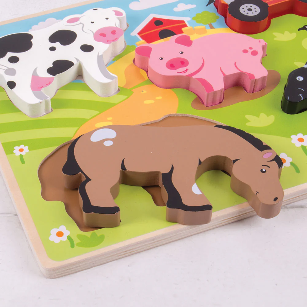Puzzle in rilievo animali Fattoria - immagine 2