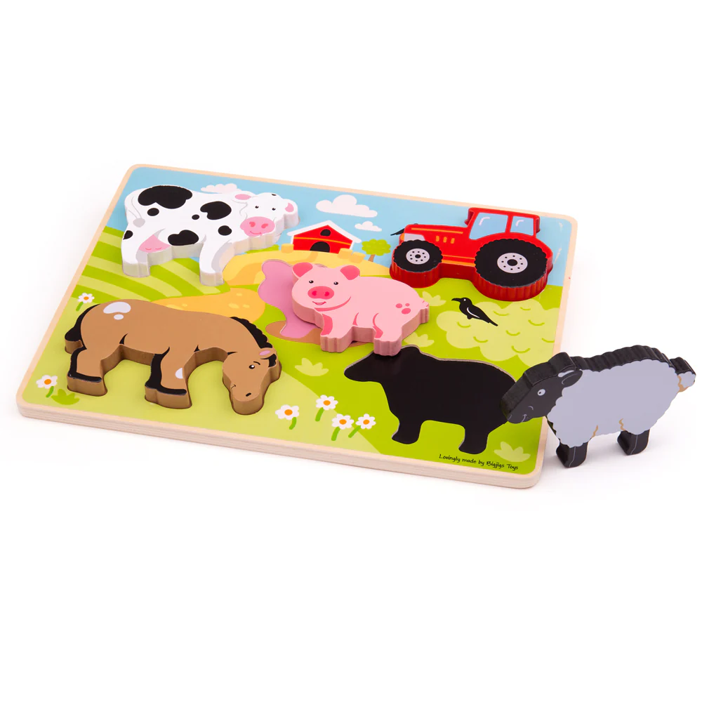 Puzzle in rilievo animali Fattoria