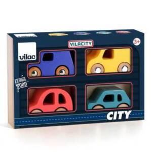 Macchinine in legno -set da 4-