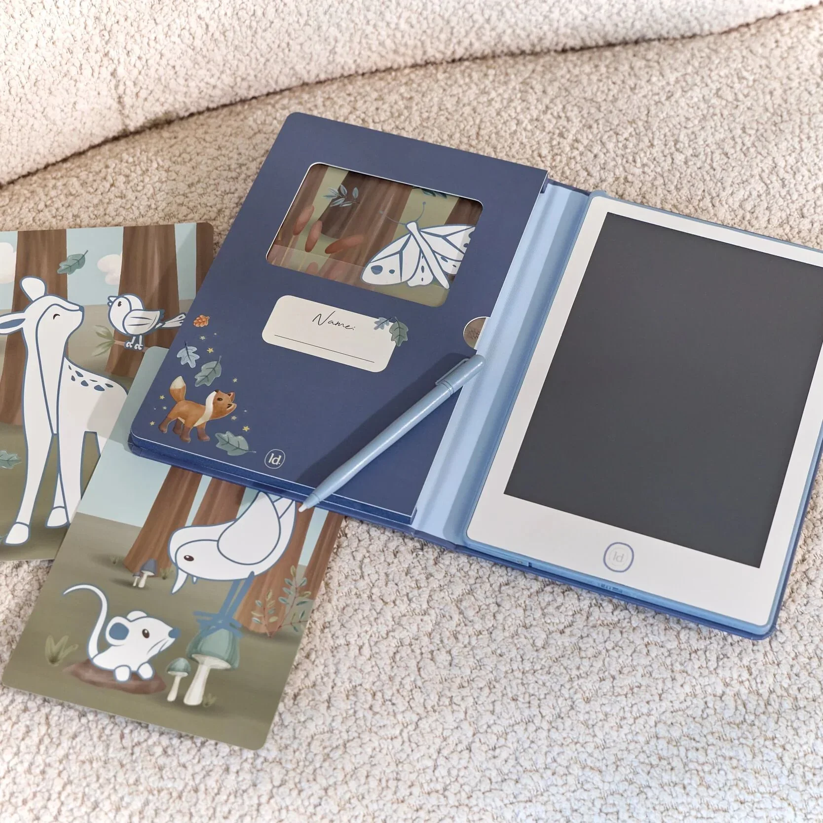 Lavagna LCD con disegni -blù- - immagine 2