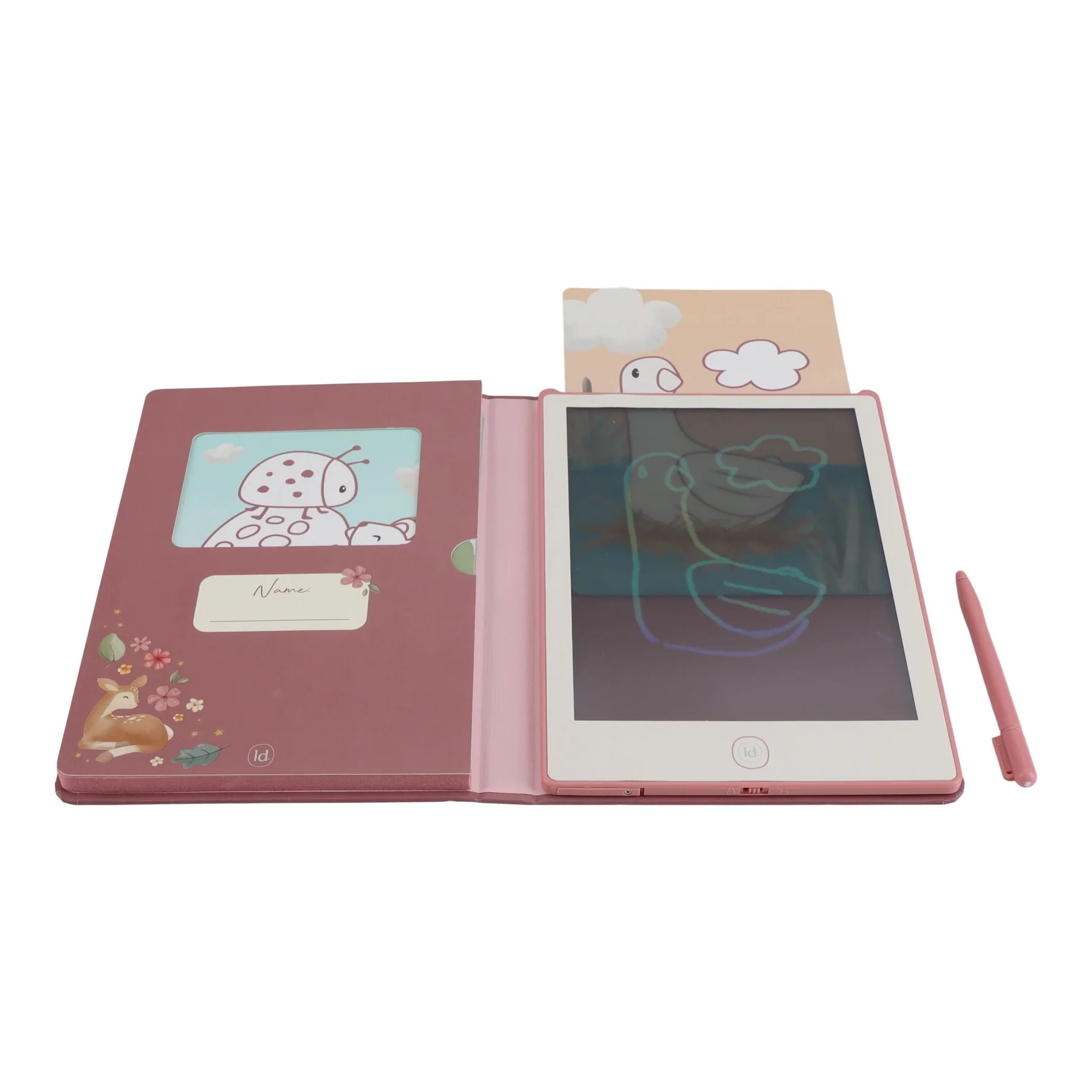 Lavagna LCD con disegni -rosa-