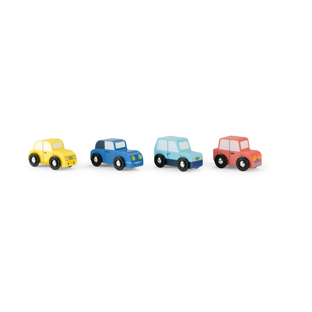 Macchinine in legno -set da 4-