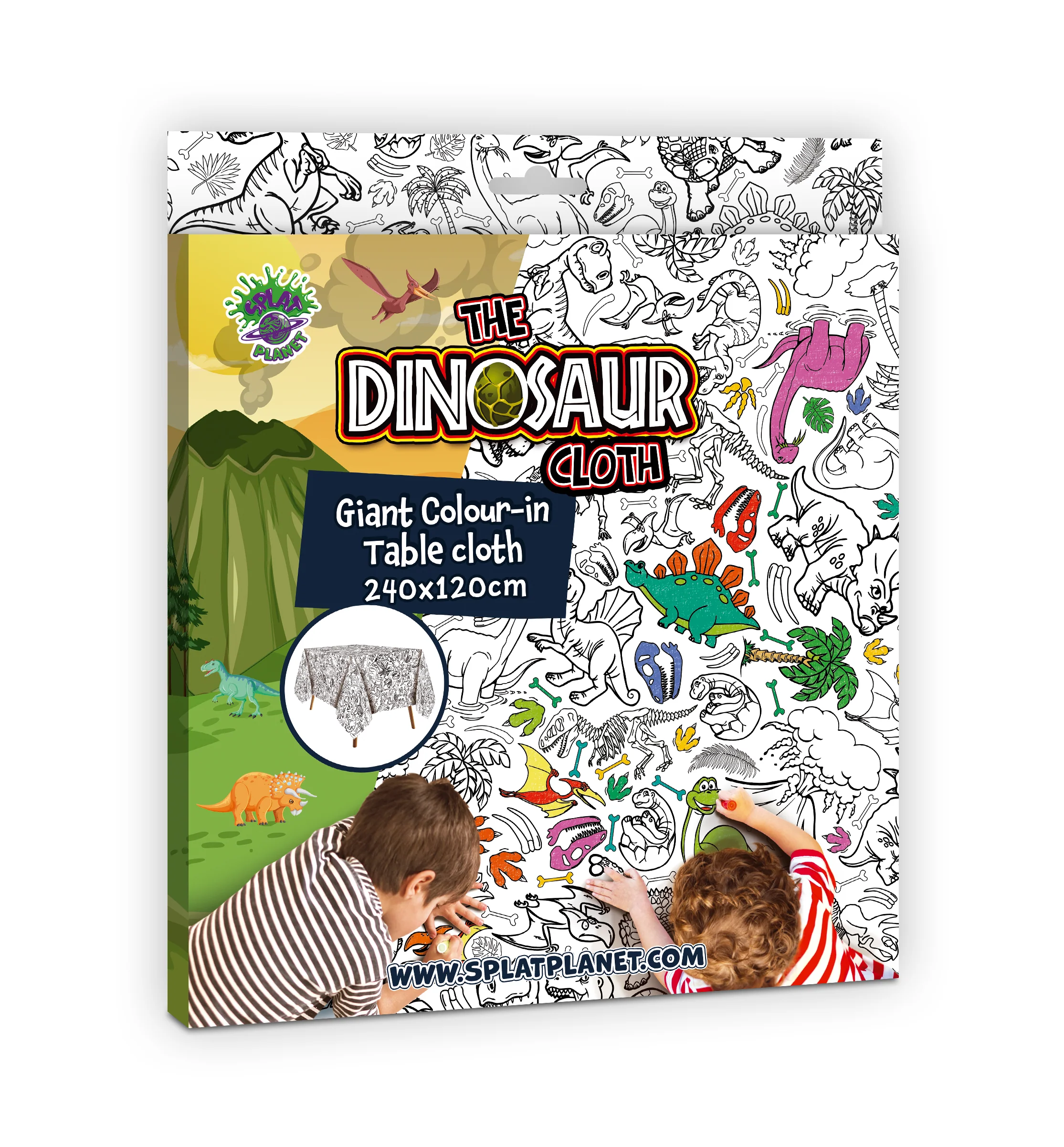 Tovaglia carta da colorare Dinosauri