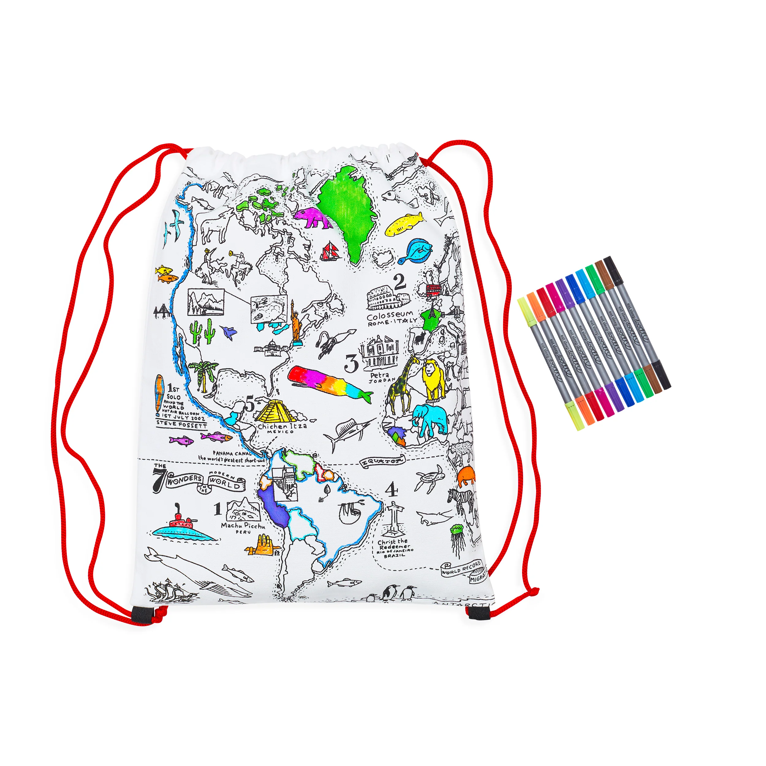 Sacca da colorare - LUOGHI DEL MONDO - - immagine 2