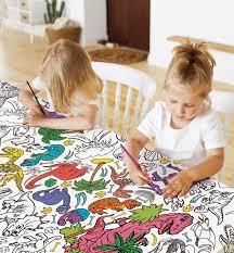 Tovaglia carta da colorare Dinosauri - immagine 2