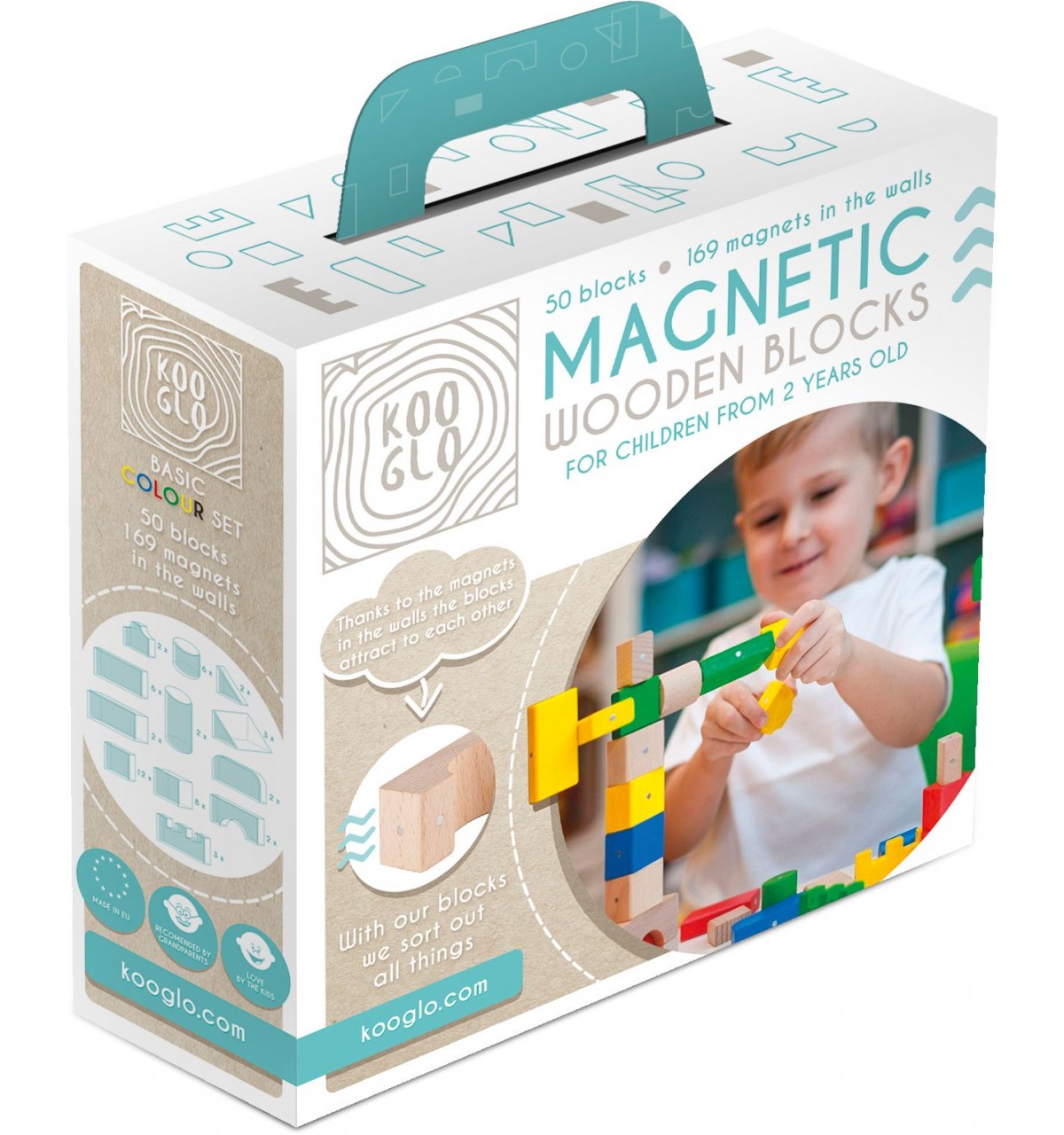 Blocchi legno naturale 50 pezzi