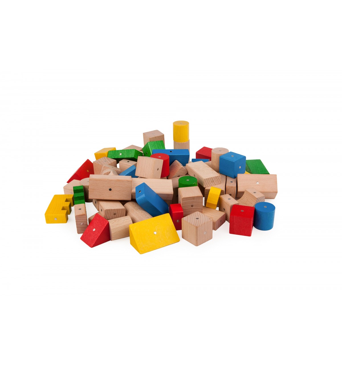Blocchi legno naturale 50 pezzi - immagine 3