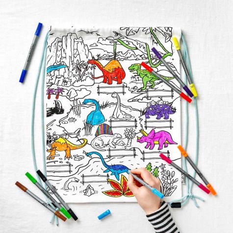 Sacca da colorare - DINOSAURI - - immagine 2