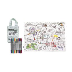 Tovaglietta da colorare - VEICOLI - - immagine 2